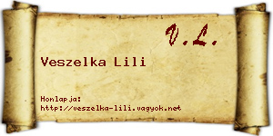 Veszelka Lili névjegykártya