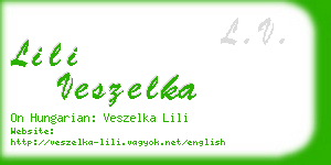 lili veszelka business card